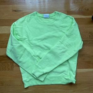 Neon yellow/green champion sweatshirt